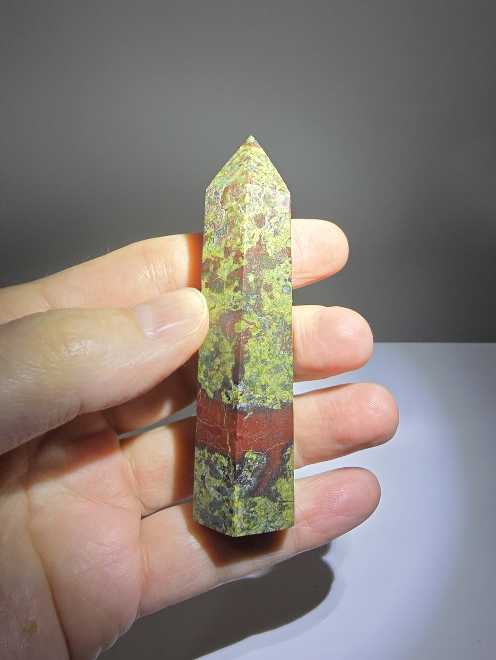 Dragon Blood Jasper Crystal Tower #C